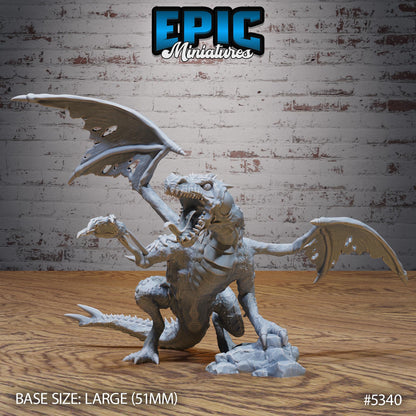 DnD Miasma Dragon -  Resin Miniature - Tabletop  miniature - Fantasy Miniature - 32mm - D&D -  Sci-fi Miniature