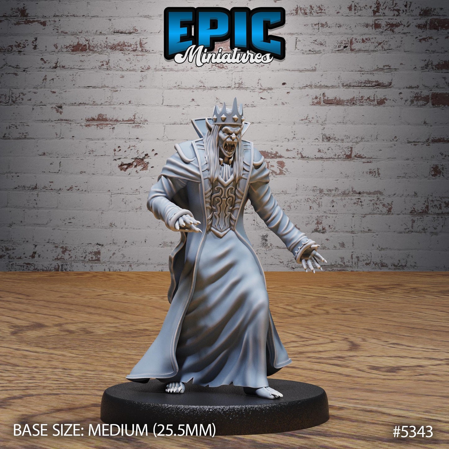DnD Vampire King - Resin Miniature - Tabletop miniature - Fantasy Miniature - 32mm - D&D - Sci-fi Miniature