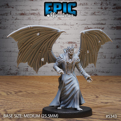 DnD Vampire King -  Resin Miniature - Tabletop  miniature - Fantasy Miniature - 32mm - D&D -  Sci-fi Miniature