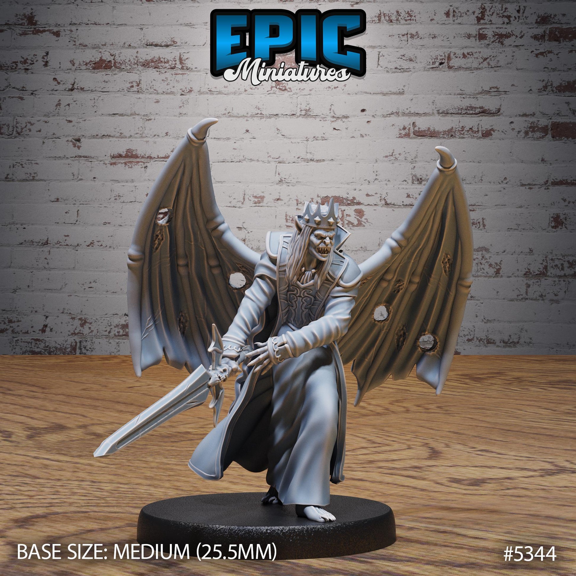 DnD Vampire King - Resin Miniature - Tabletop miniature - Fantasy Miniature - 32mm - D&D - Sci-fi Miniature