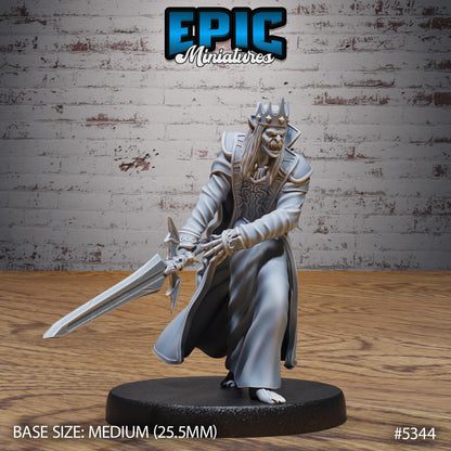 DnD Vampire King -  Resin Miniature - Tabletop  miniature - Fantasy Miniature - 32mm - D&D -  Sci-fi Miniature
