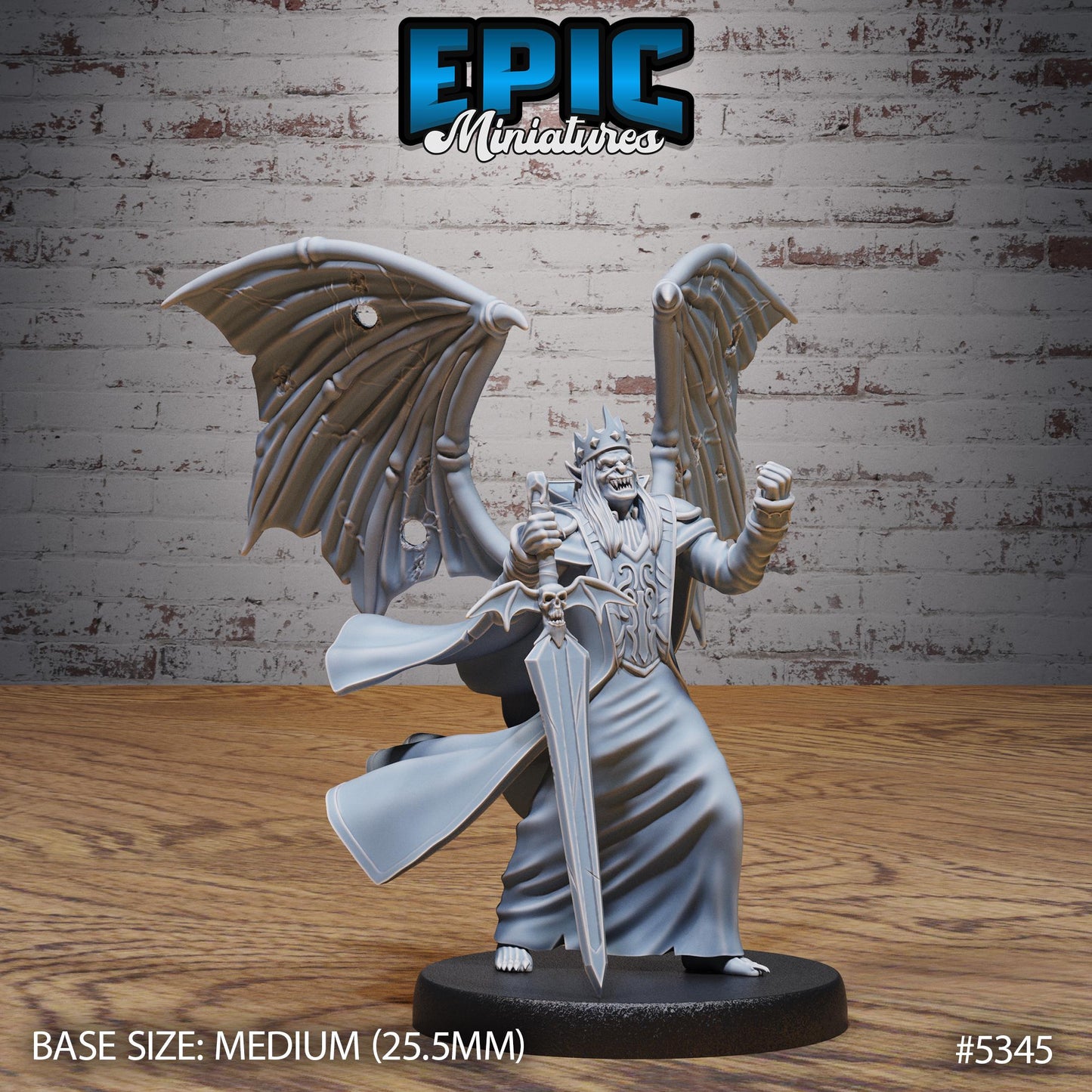 DnD Vampire King - Resin Miniature - Tabletop miniature - Fantasy Miniature - 32mm - D&D - Sci-fi Miniature