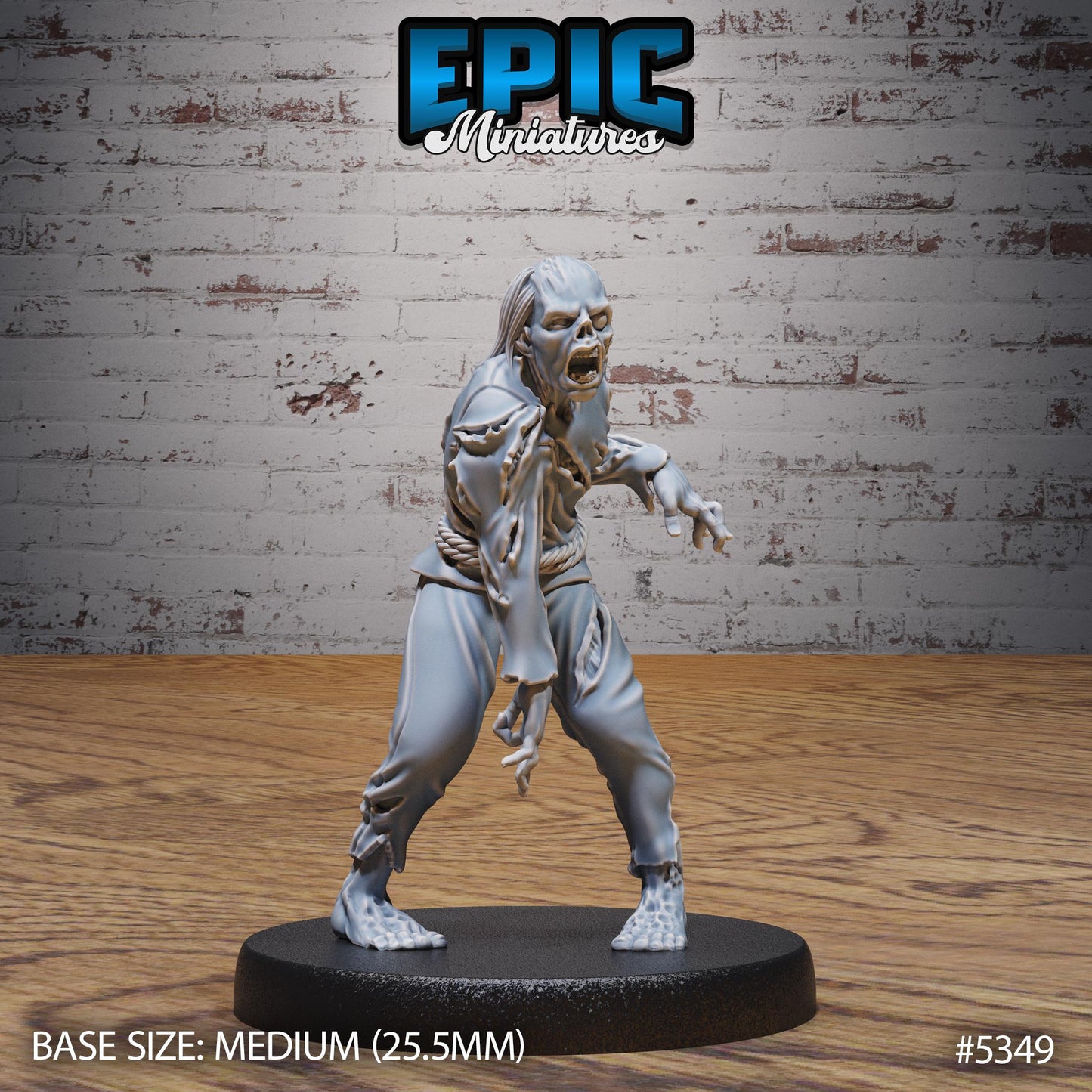 DnD Zombies - Resin Miniature - Tabletop miniature - Fantasy Miniature - 32mm - D&D - Sci-fi Miniature