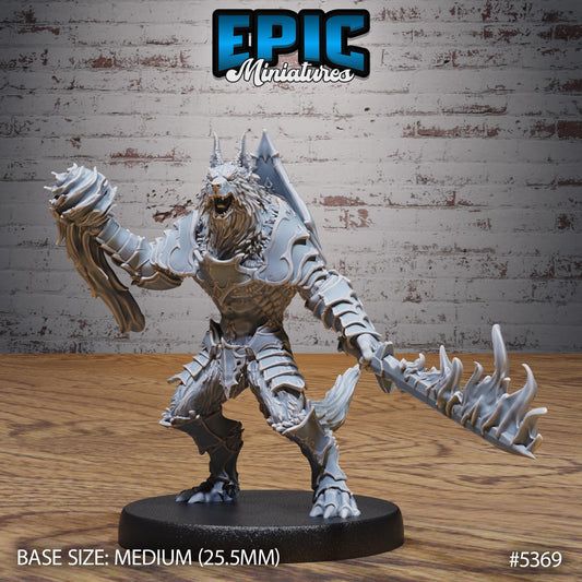 DnD Warewolf -  Resin Miniature - Tabletop  miniature - Fantasy Miniature - 32mm - D&D -  Sci-fi Miniature