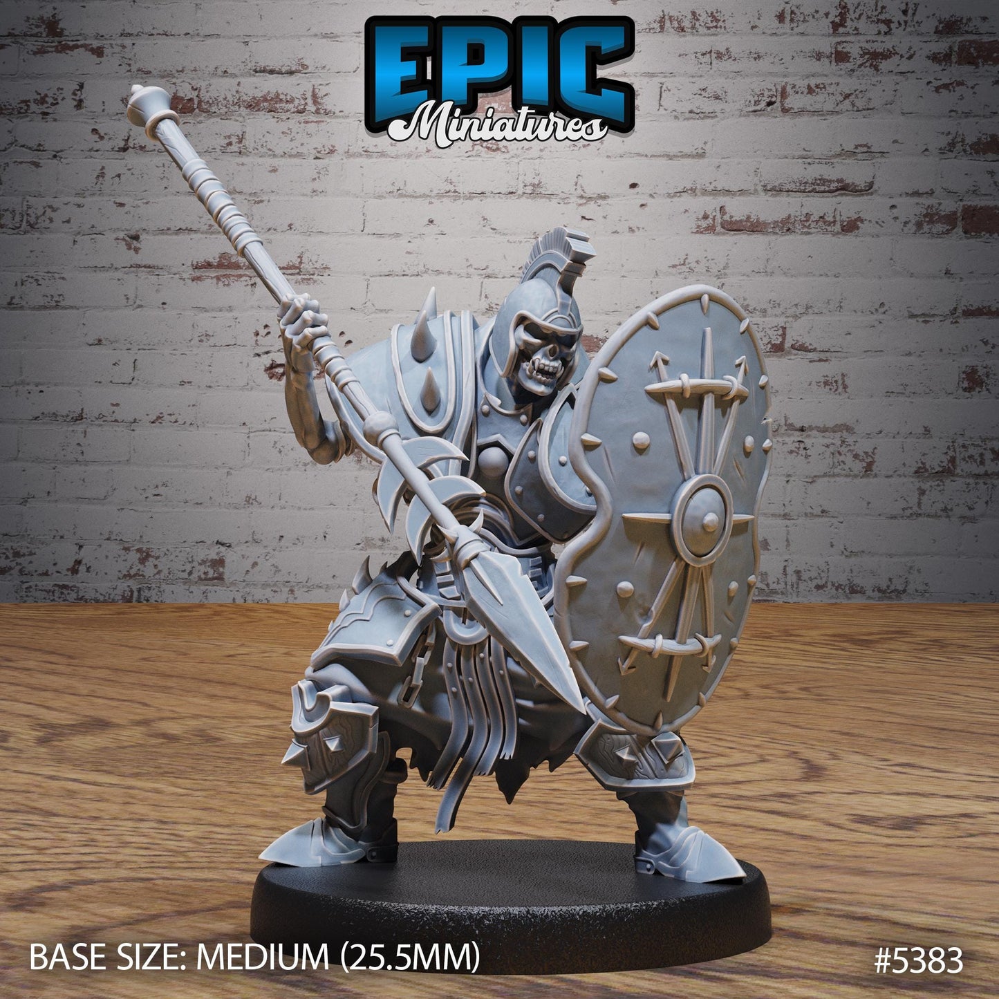 DnD Skeleton Heavy Gladiator -  Resin Miniature - Tabletop  miniature - Fantasy Miniature - 32mm - D&D -  Sci-fi Miniature