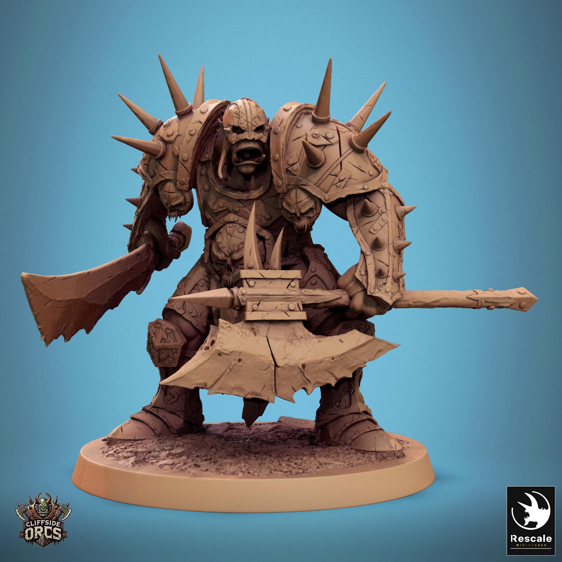 Brutal Orcs 1 - Resin Miniature - Tabletop miniature - Fantasy Miniature - 32mm - D&D - Sci-fi Miniature - Papsikel DnD