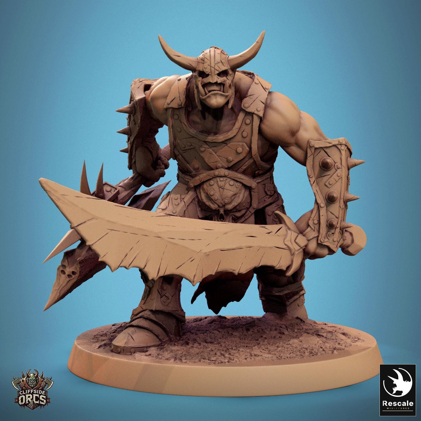 Brutal Orcs 2 -  Resin Miniature - Tabletop  miniature - Fantasy Miniature - 32mm - D&D -  Sci-fi Miniature - Papsikel DnD
