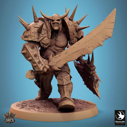 Brutal Orcs 2 - Resin Miniature - Tabletop miniature - Fantasy Miniature - 32mm - D&D - Sci-fi Miniature - Papsikel DnD