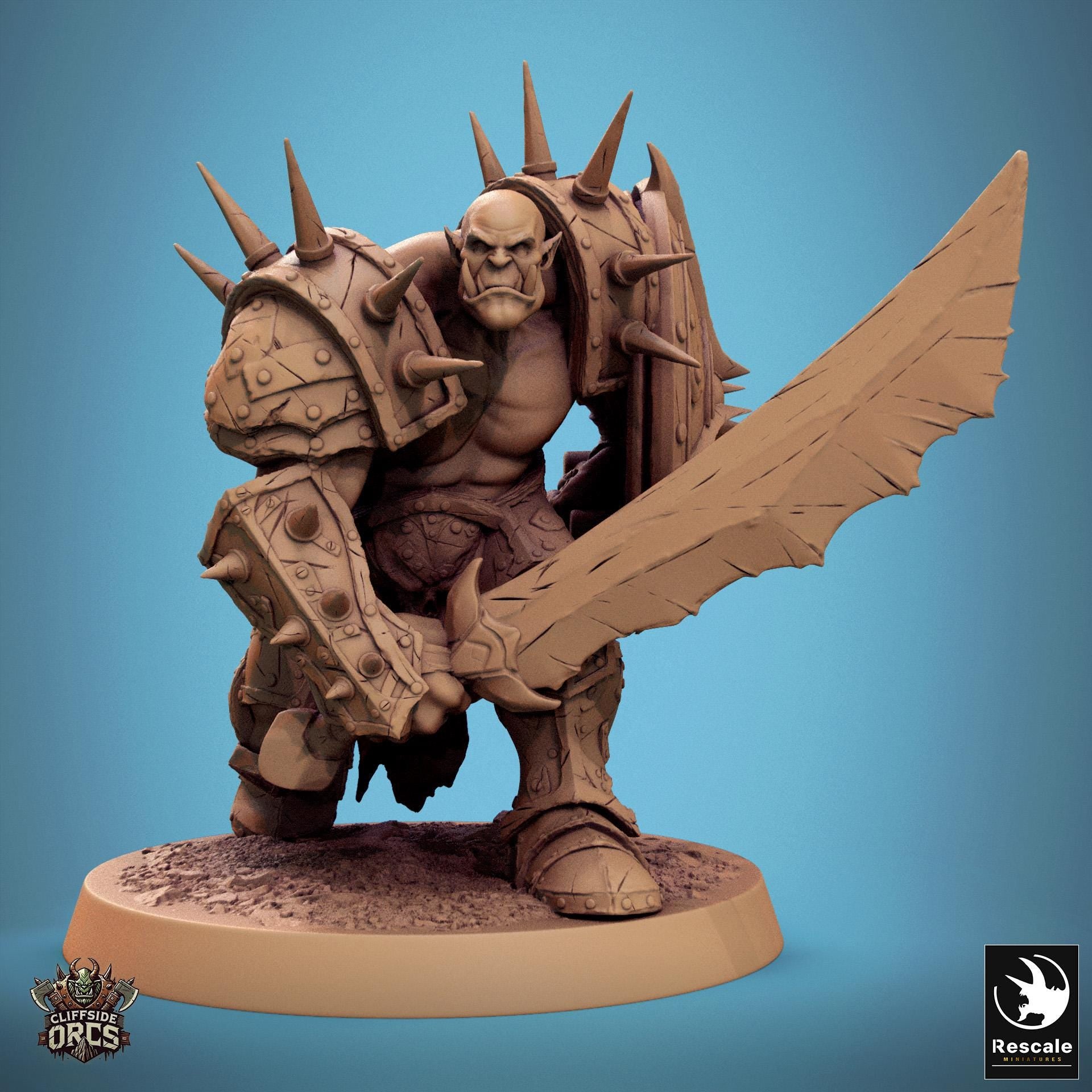 Infantry Orcs 2 - Resin Miniature - Tabletop miniature - Fantasy Miniature - 32mm - D&D - Sci-fi Miniature - Papsikel DnD