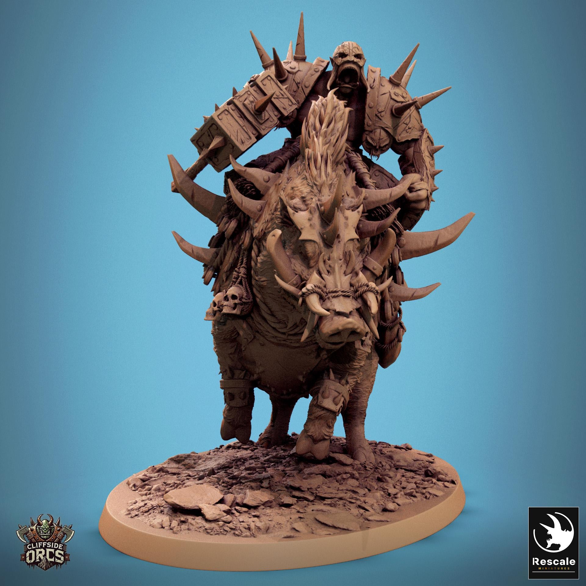 Boars Mounted - Resin Miniature - Tabletop miniature - Fantasy Miniature - 32mm - D&D - Sci-fi Miniature - Papsikel DnD