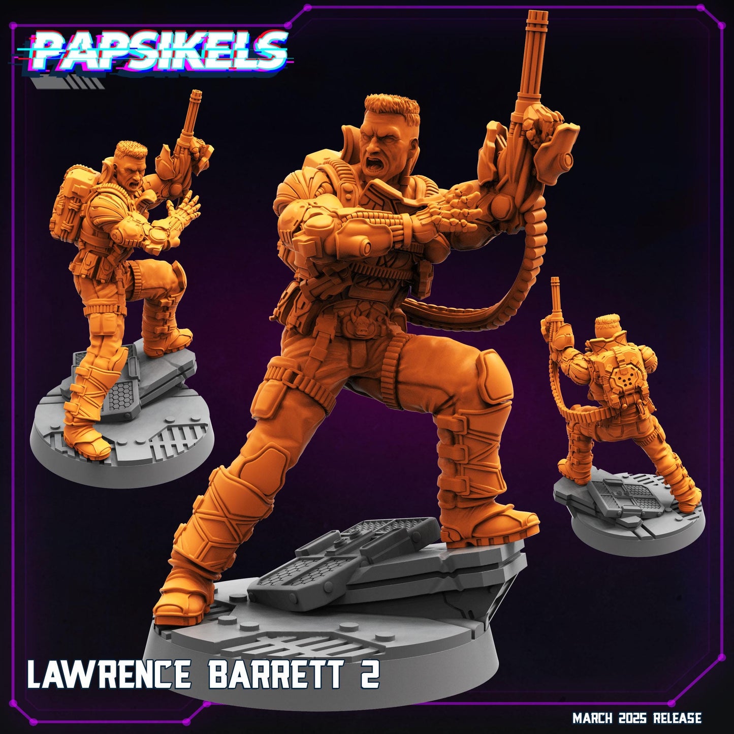 Lawrence Barrett - Resin Miniature - Tabletop miniature - Fantasy Miniature - 32mm - D&D - Sci-fi Miniature - Papsikel