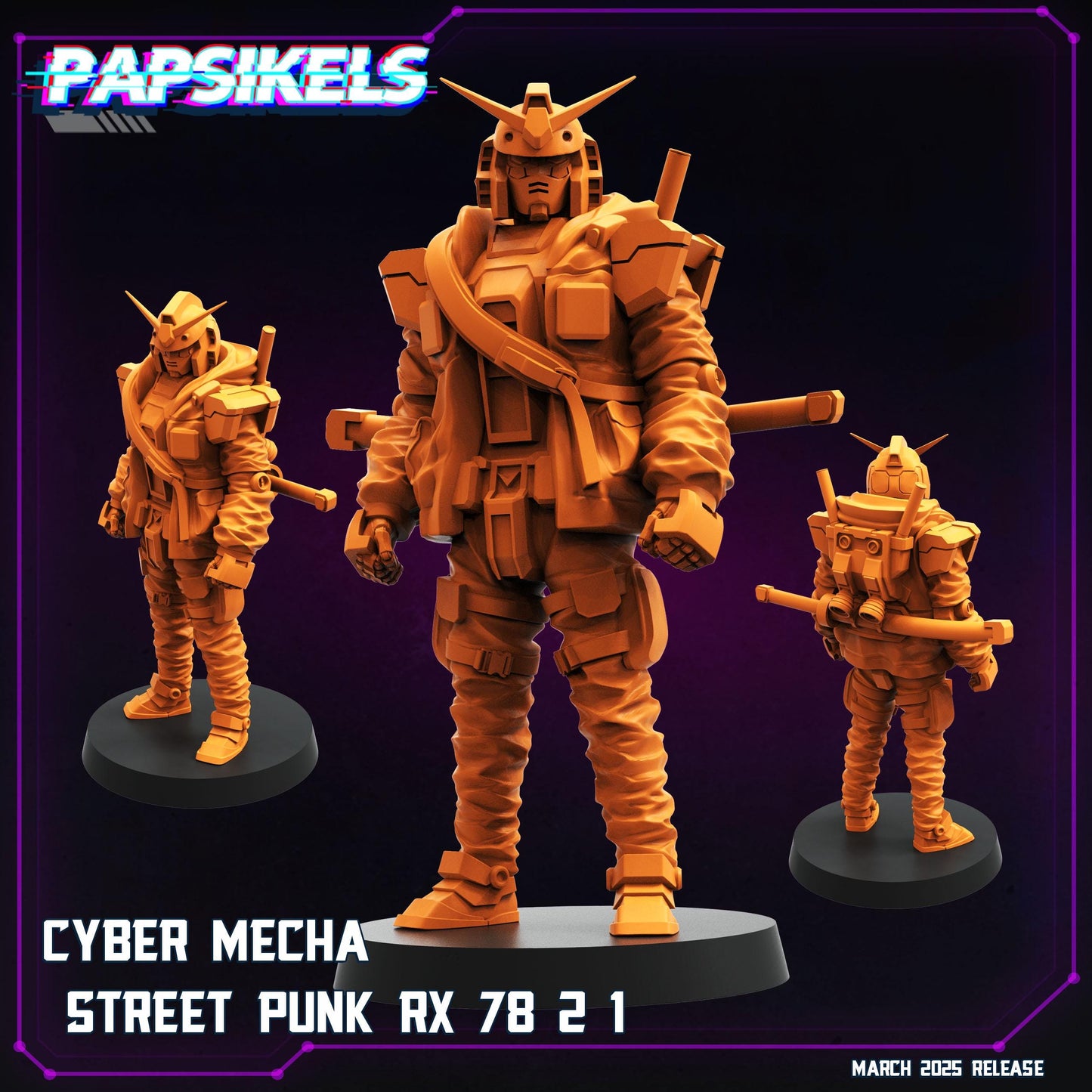 Cyber Mecha -  Resin Miniature - Tabletop  miniature - Fantasy Miniature - 32mm - D&D -  Sci-fi Miniature - Papsikel