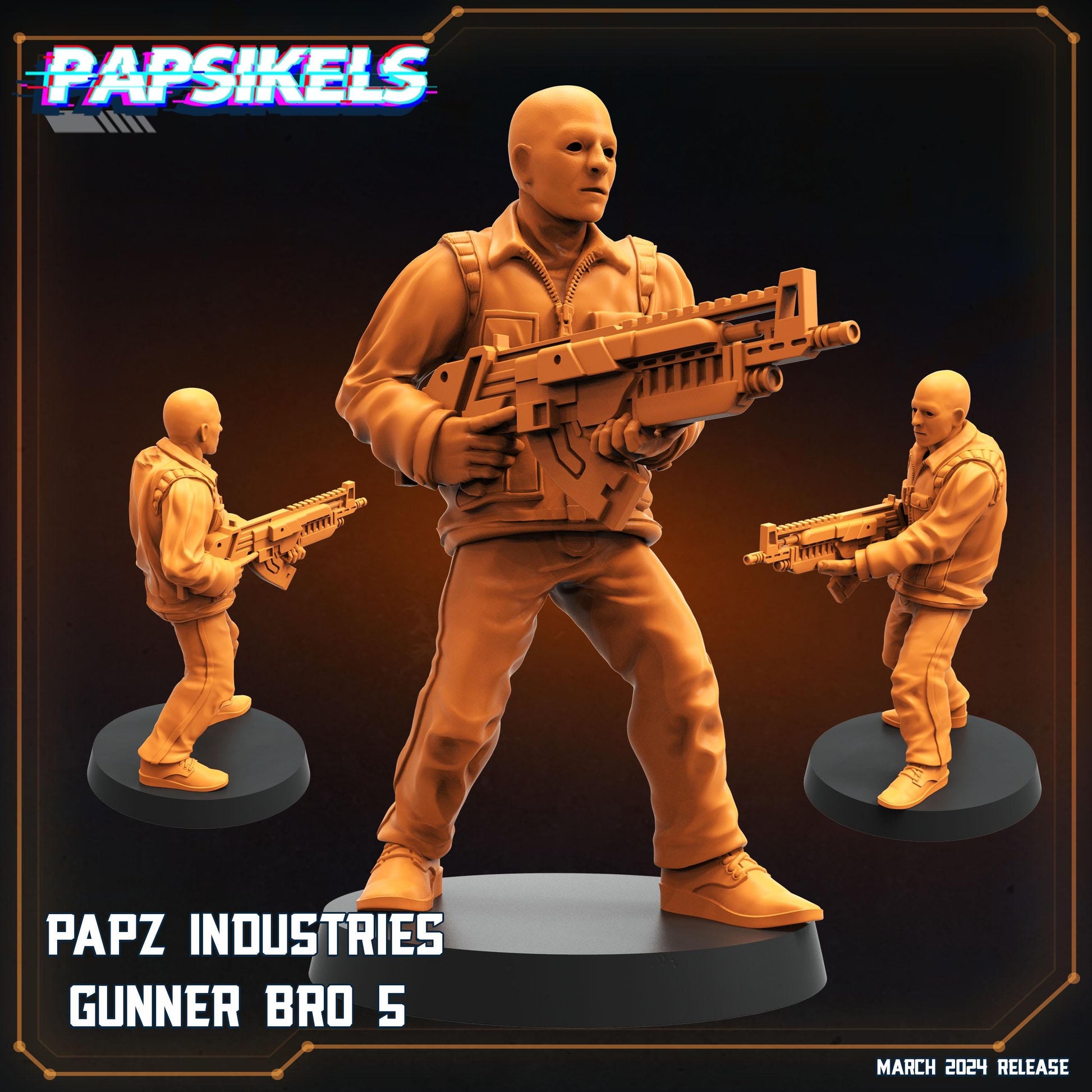 Gunner Bros - Resin Miniature - Tabletop miniature - Fantasy Miniature - 32mm - D&D - Sci-fi Miniature - Papsikel