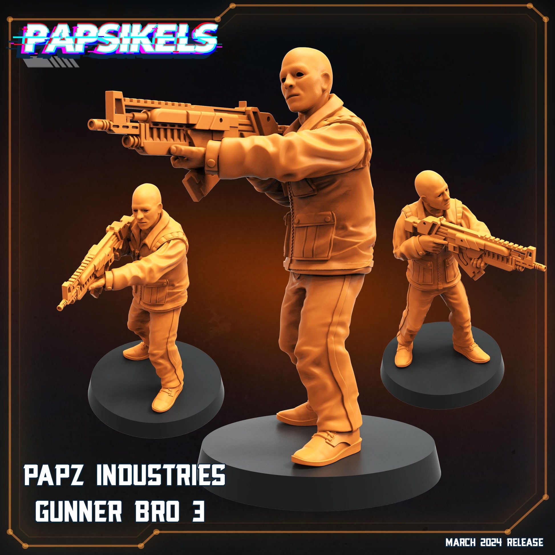 Gunner Bros - Resin Miniature - Tabletop miniature - Fantasy Miniature - 32mm - D&D - Sci-fi Miniature - Papsikel