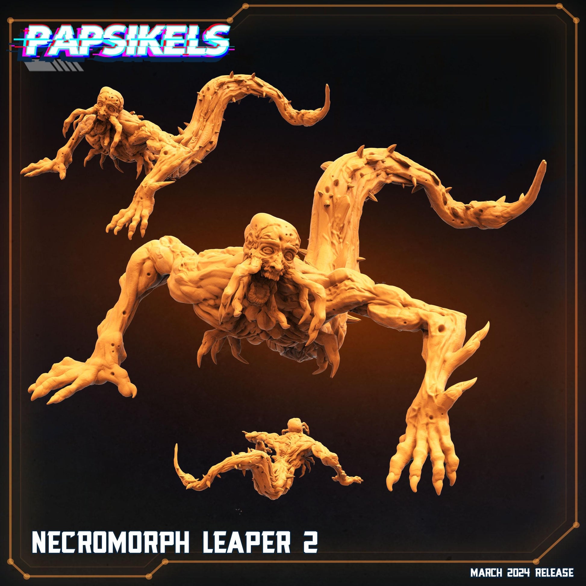 Necromorphs - Resin Miniature - Tabletop miniature - Fantasy Miniature - 32mm - D&D - Sci-fi Miniature - Papsikel