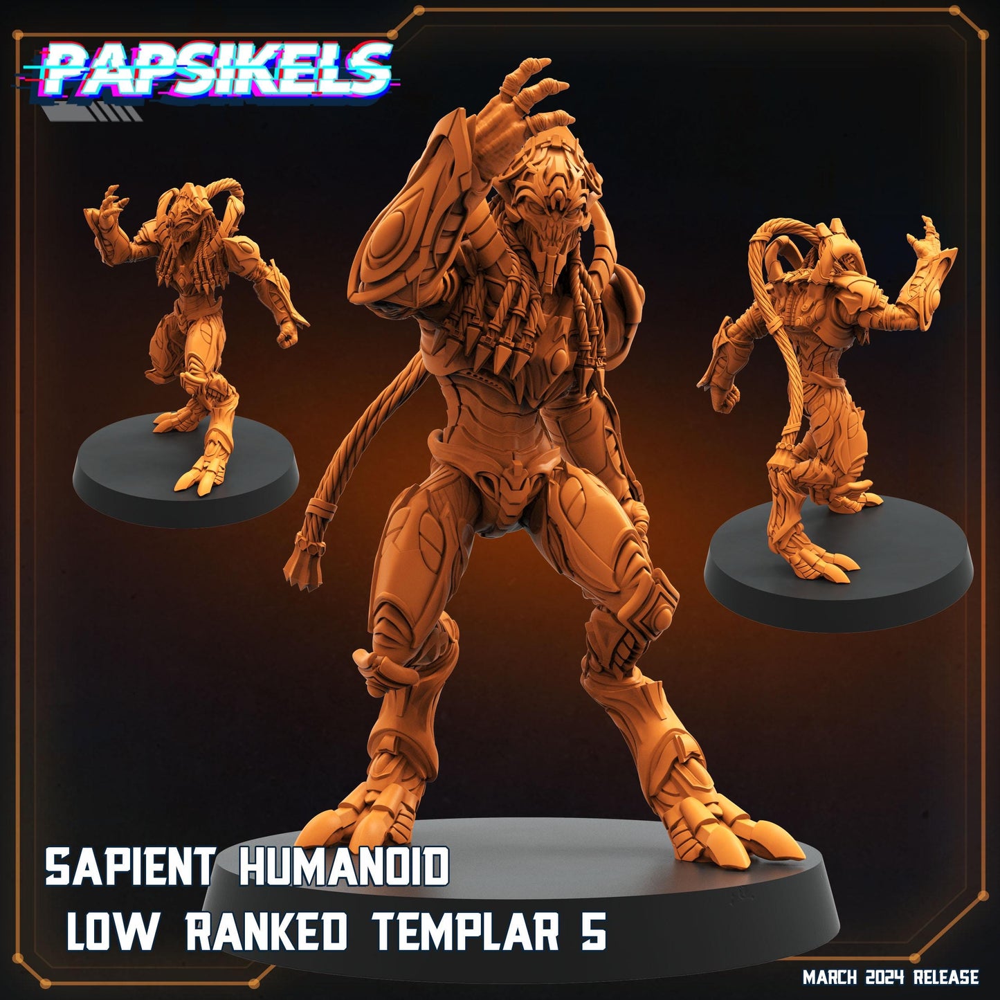 Sapient Humanoids -  Resin Miniature - Tabletop  miniature - Fantasy Miniature - 32mm - D&D -  Sci-fi Miniature - Papsikel