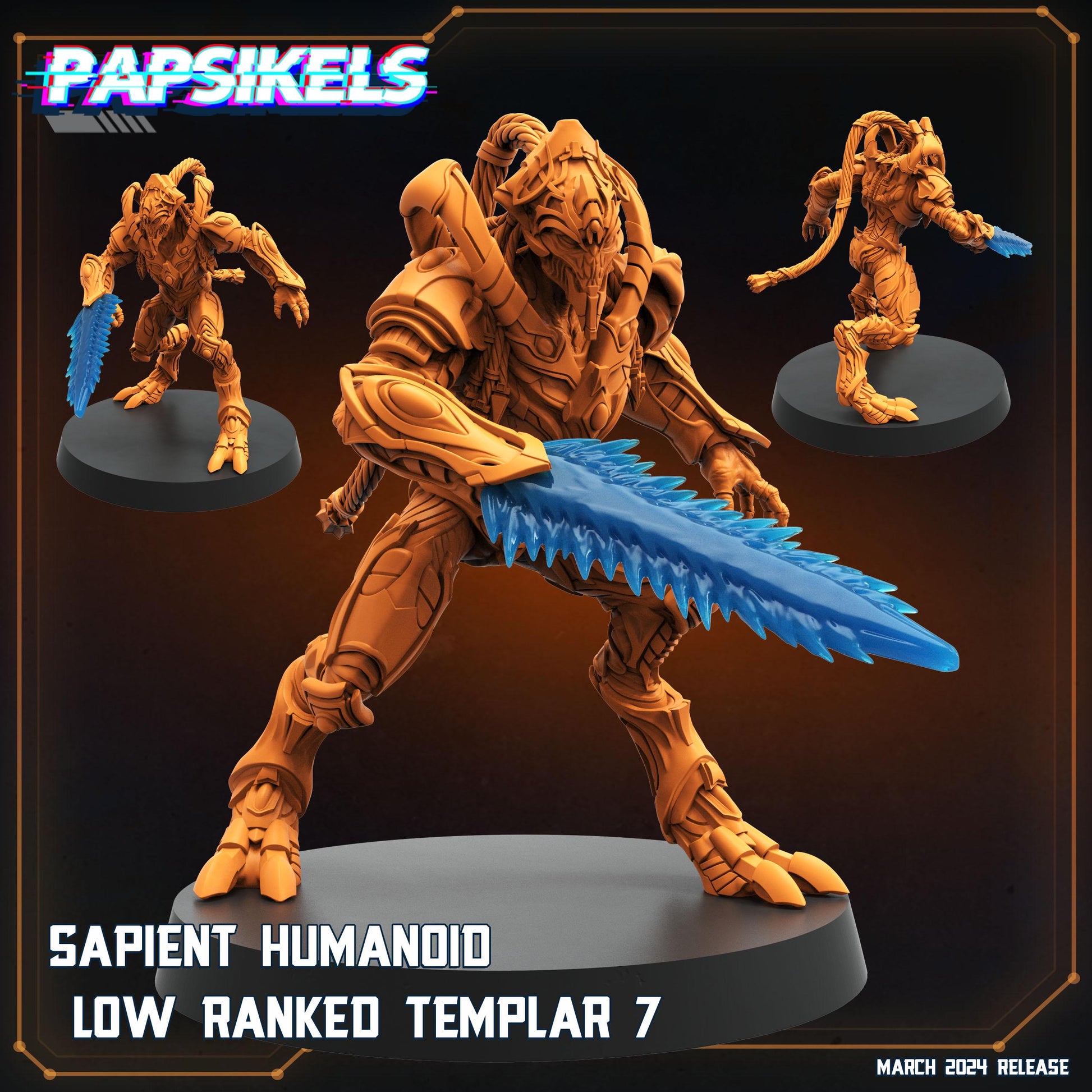 Sapient Humanoids - Resin Miniature - Tabletop miniature - Fantasy Miniature - 32mm - D&D - Sci-fi Miniature - Papsikel