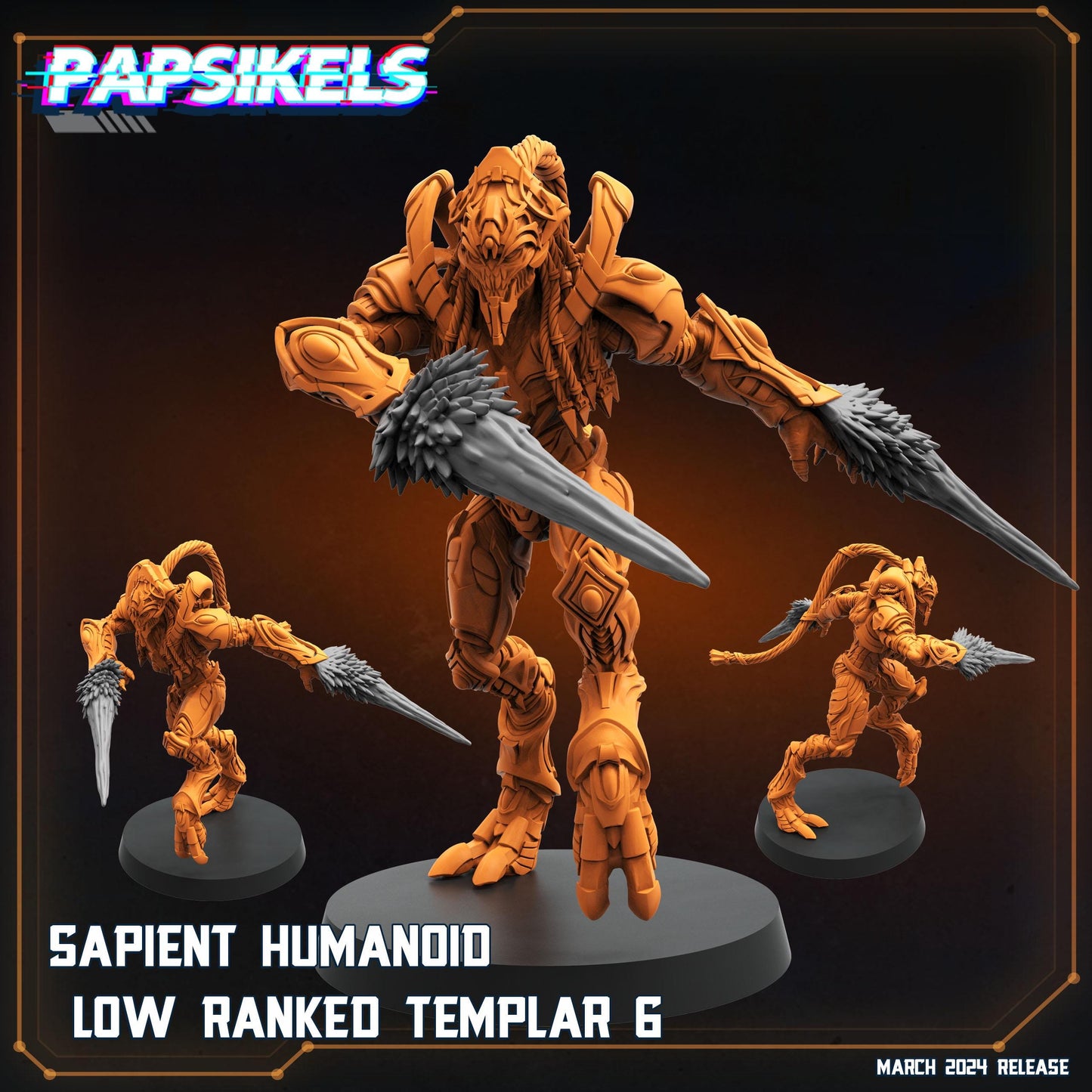 Sapient Humanoids -  Resin Miniature - Tabletop  miniature - Fantasy Miniature - 32mm - D&D -  Sci-fi Miniature - Papsikel