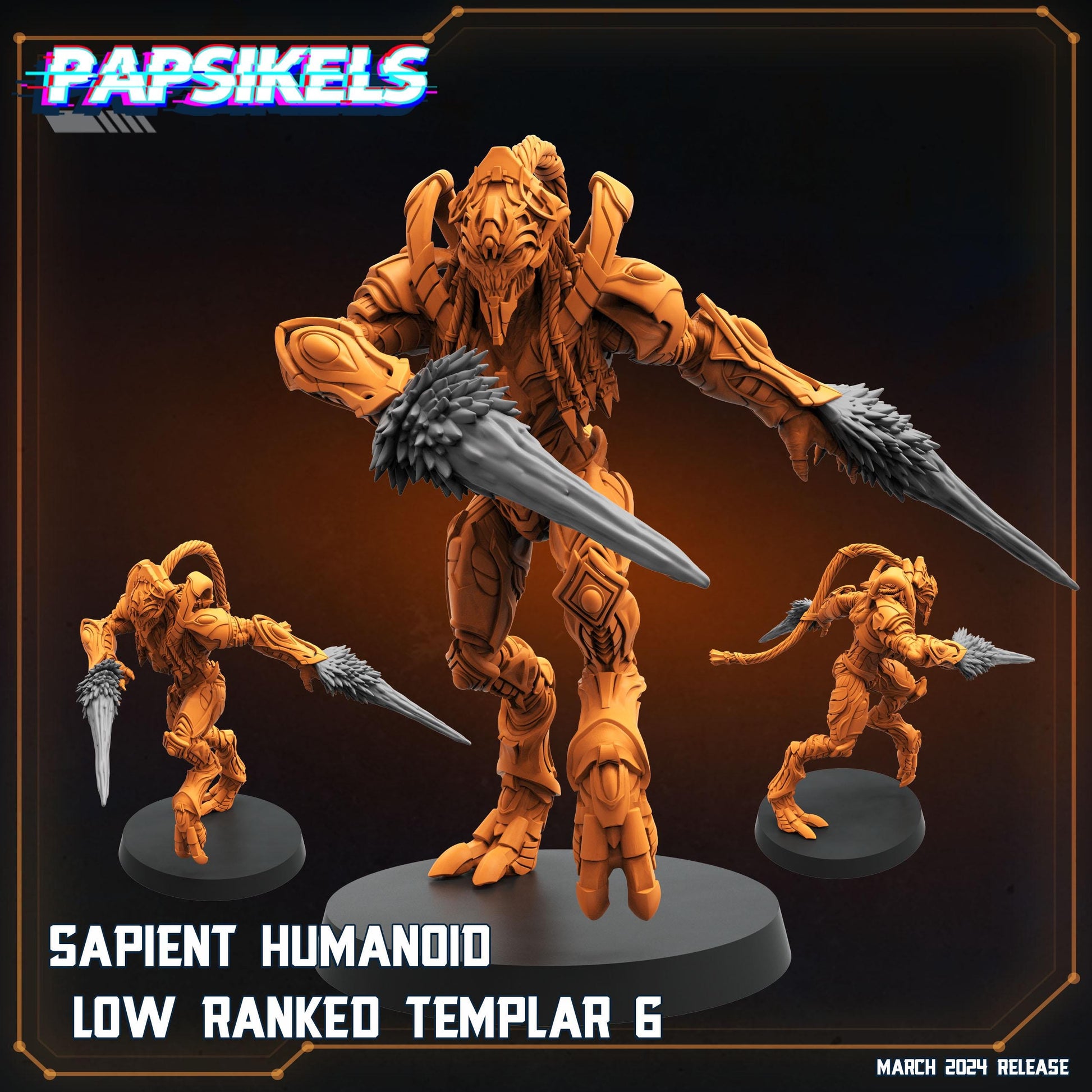 Sapient Humanoids - Resin Miniature - Tabletop miniature - Fantasy Miniature - 32mm - D&D - Sci-fi Miniature - Papsikel