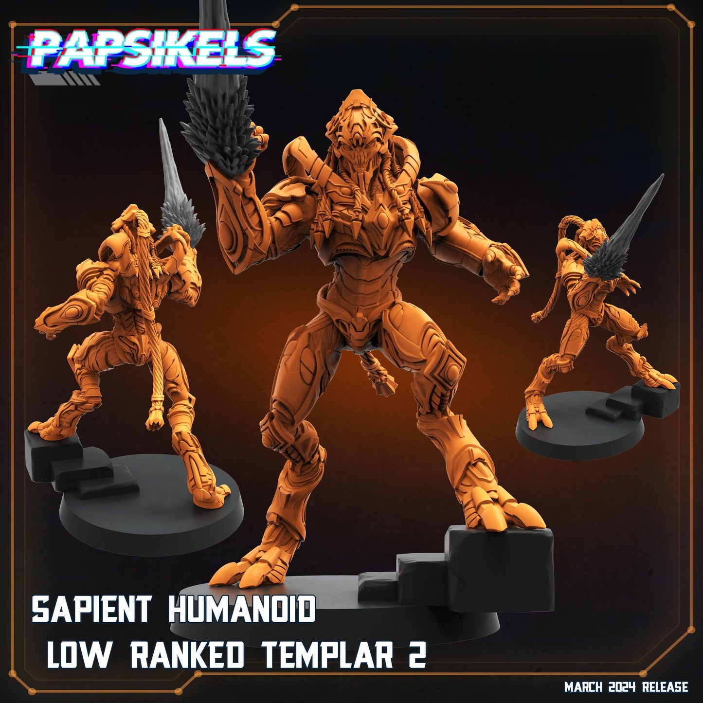 Sapient Humanoids - Resin Miniature - Tabletop miniature - Fantasy Miniature - 32mm - D&D - Sci-fi Miniature - Papsikel