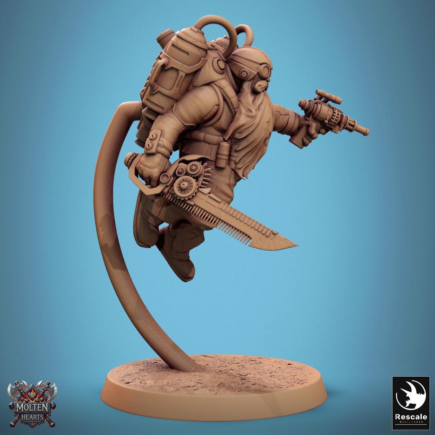 Dwarf Steampunk 1 -  Resin Miniature - Tabletop  miniature - Fantasy Miniature - 32mm - D&D -  Sci-fi Miniature -  DnD