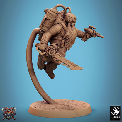 Dwarf Steampunk 1 -  Resin Miniature - Tabletop  miniature - Fantasy Miniature - 32mm - D&D -  Sci-fi Miniature -  DnD