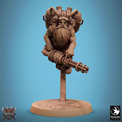 Dwarf Steampunk 1 - Resin Miniature - Tabletop miniature - Fantasy Miniature - 32mm - D&D - Sci-fi Miniature - DnD