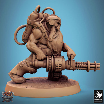 Dwarf Steampunk 1 - Resin Miniature - Tabletop miniature - Fantasy Miniature - 32mm - D&D - Sci-fi Miniature - DnD