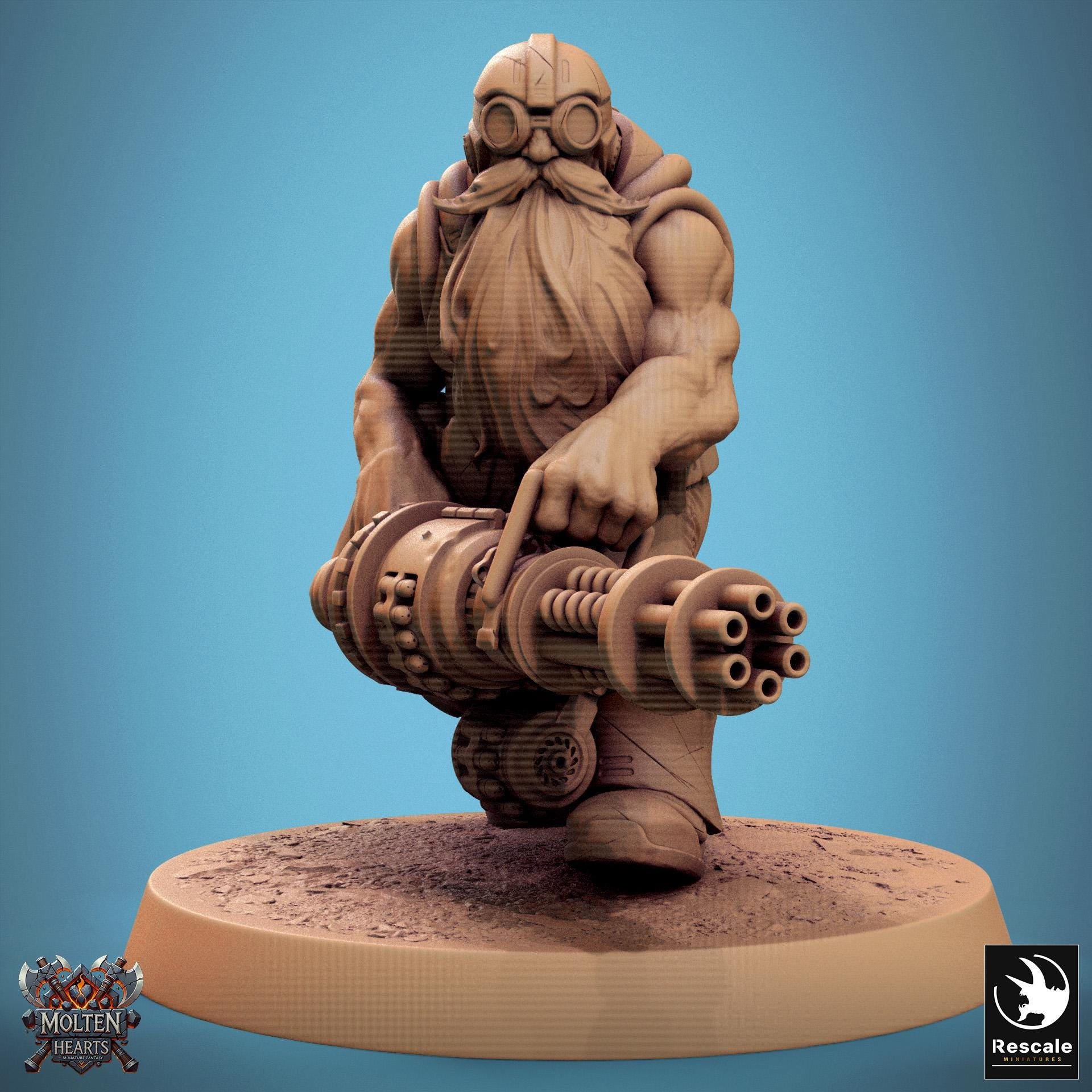 Dwarf Steampunk 1 - Resin Miniature - Tabletop miniature - Fantasy Miniature - 32mm - D&D - Sci-fi Miniature - DnD