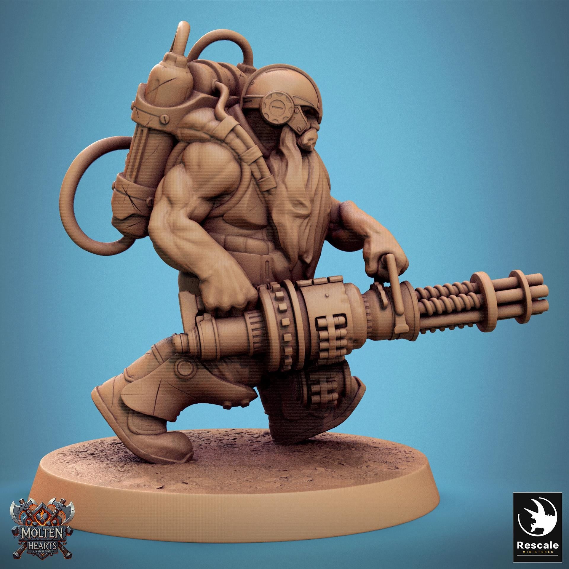 Dwarf Steampunk 1 - Resin Miniature - Tabletop miniature - Fantasy Miniature - 32mm - D&D - Sci-fi Miniature - DnD