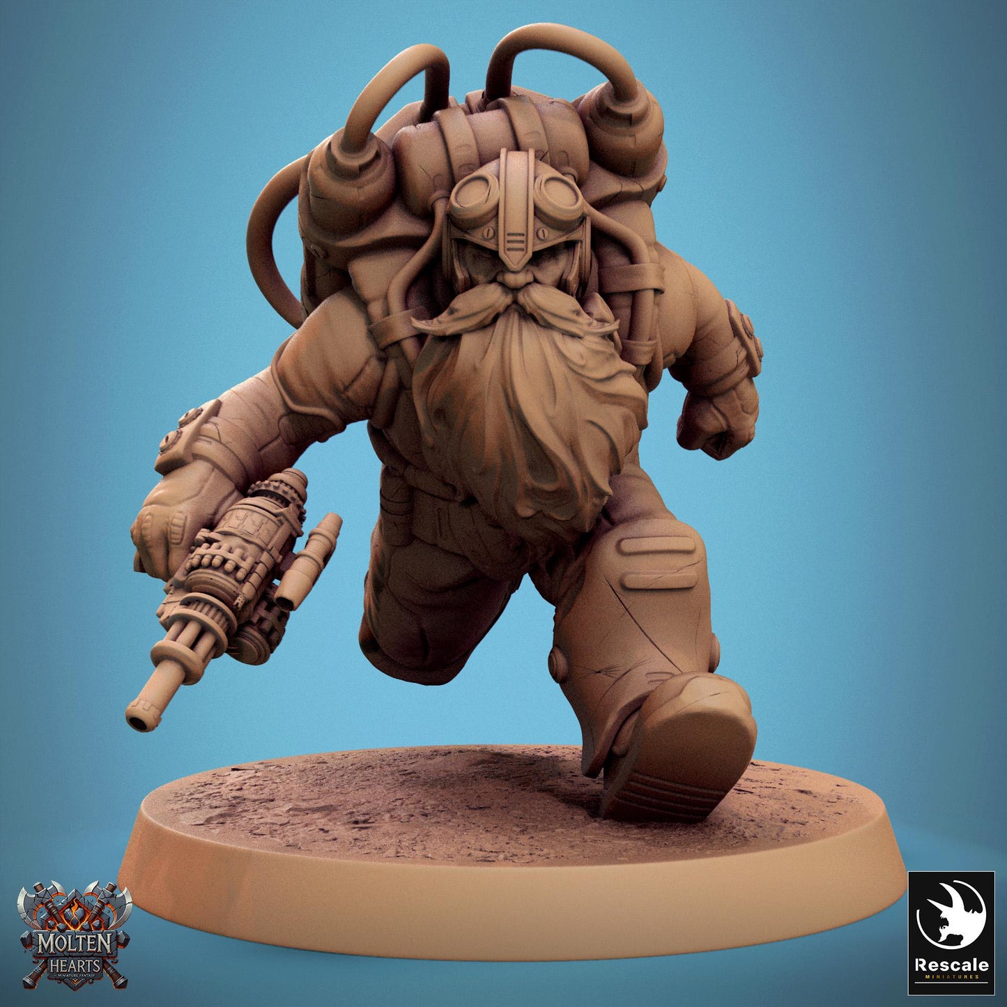 Dwarf Steampunk 2 - Resin Miniature - Tabletop miniature - Fantasy Miniature - 32mm - D&D - Sci-fi Miniature - DnD