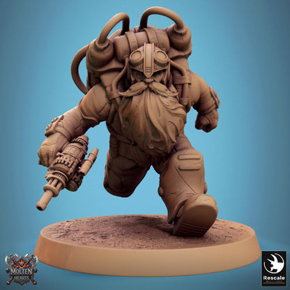 Dwarf Steampunk 2 - Resin Miniature - Tabletop miniature - Fantasy Miniature - 32mm - D&D - Sci-fi Miniature - DnD
