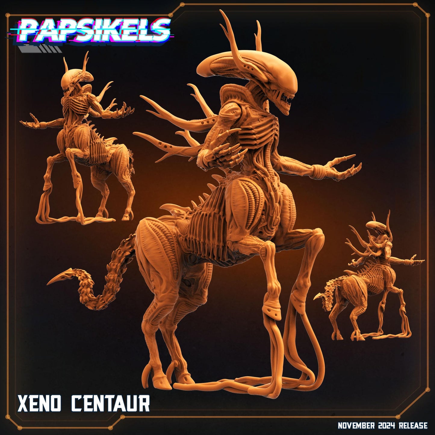 Xeno Centaur -  Resin Miniature - Tabletop  miniature - Fantasy Miniature - 32mm - D&D -  Sci-fi Miniature- Papsikel