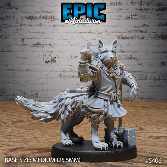Shepard Dogs -  Resin Miniature - Tabletop  miniature - Fantasy Miniature - 32mm - D&D -  Sci-fi Miniature