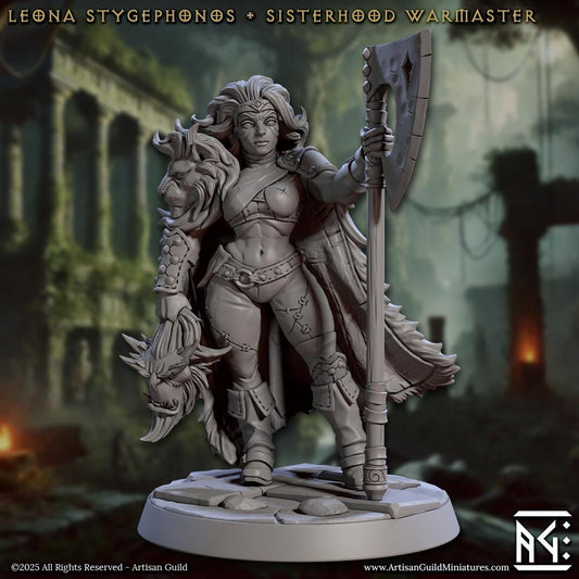 Leona - 3D Printed Miniature - Fantasy Miniature -Tabletop  Miniature - Tabletop Miniature - D&D - Artisan Guild DnD