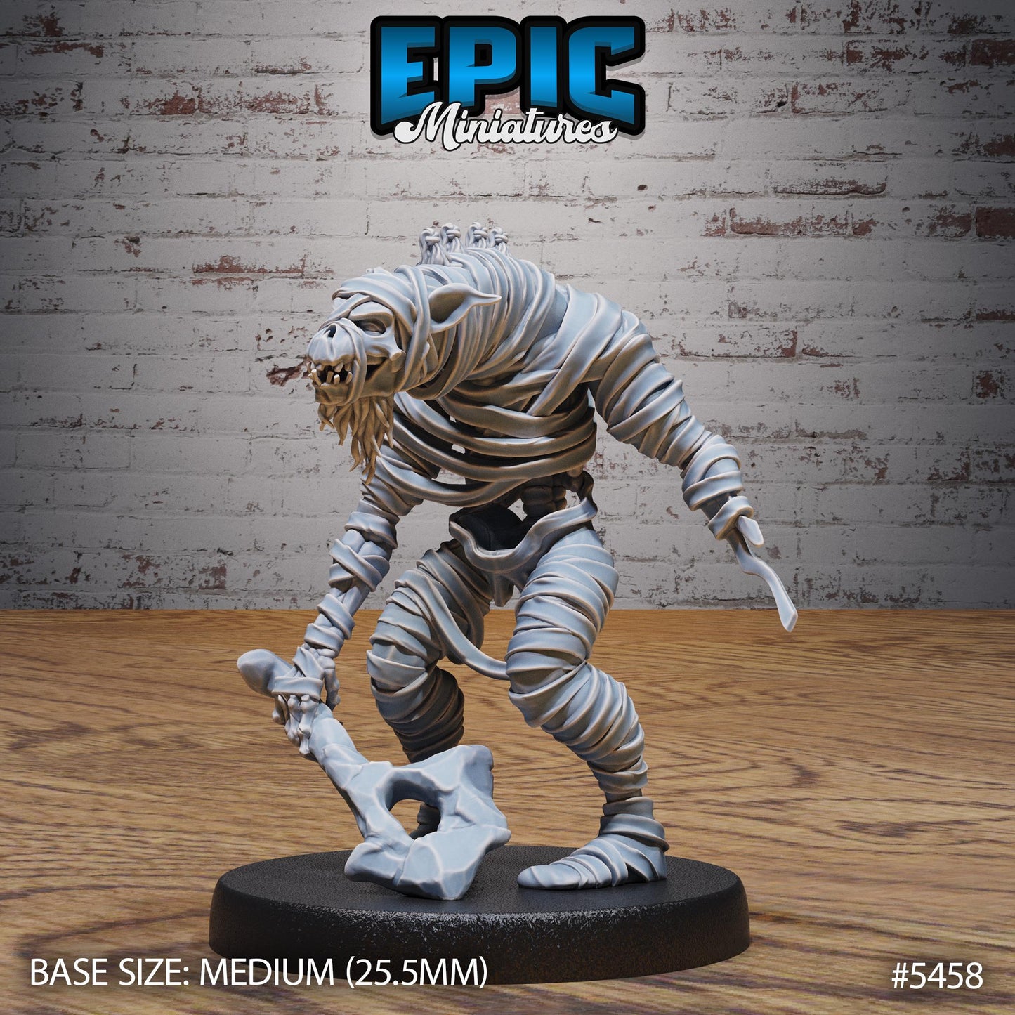Gnoll Mummy -  Resin Miniature - Tabletop  miniature - Fantasy Miniature - 32mm - D&D -  Sci-fi Miniature