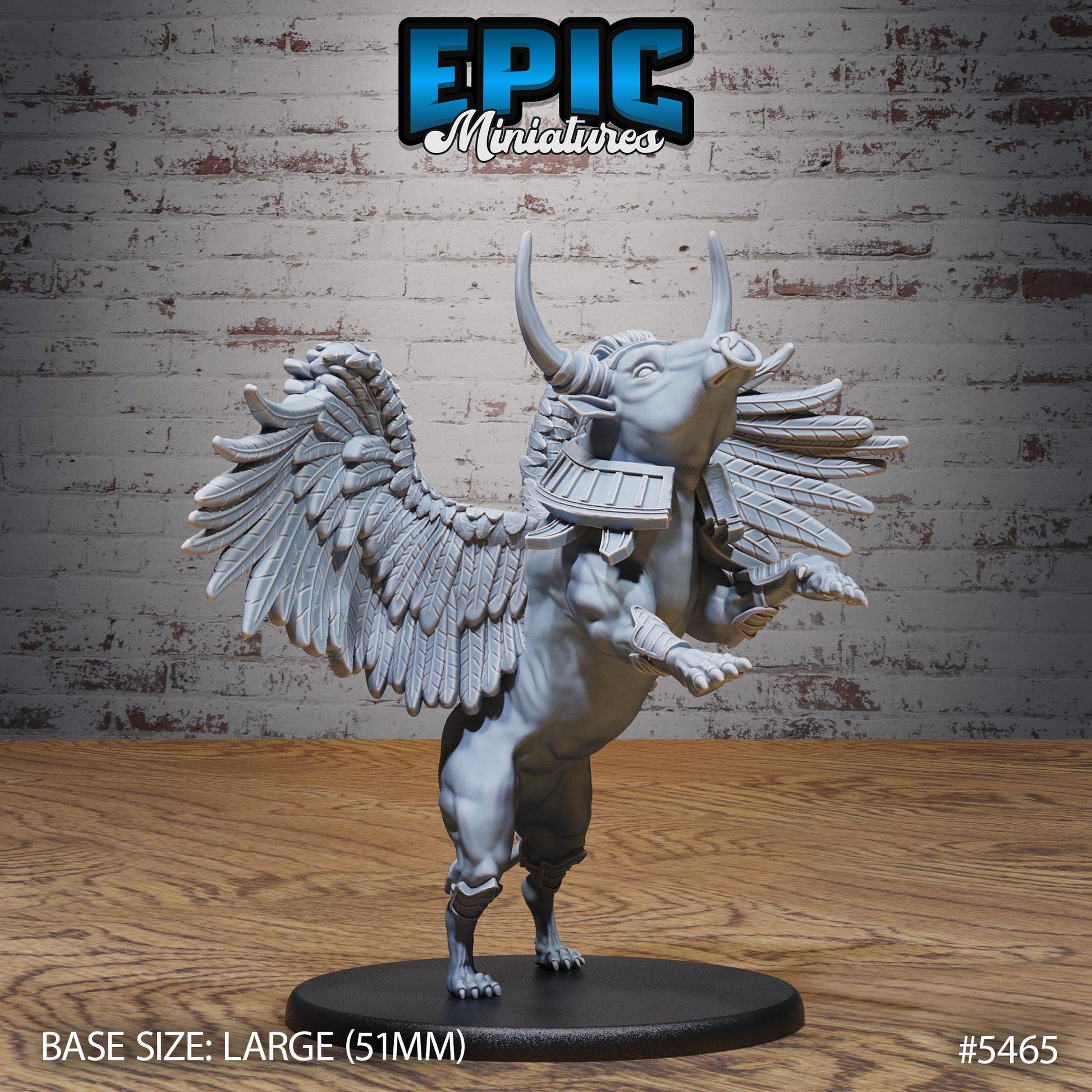 Winged Bull - Resin Miniature - Tabletop miniature - Fantasy Miniature - 32mm - D&D - Sci-fi Miniature