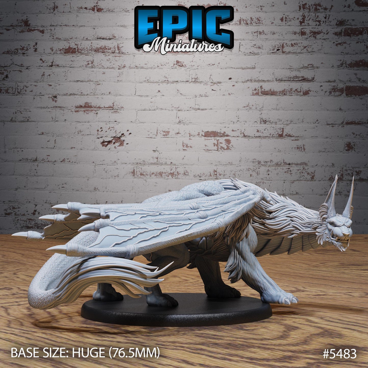 Dragon -  Resin Miniature - Tabletop  miniature - Fantasy Miniature - 32mm - D&D -  Sci-fi Miniature