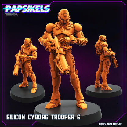 Silicon Cyborg Troopers -  Resin Miniature - Tabletop  miniature - Fantasy Miniature - 32mm - D&D -  Sci-fi Miniature - Papsikel