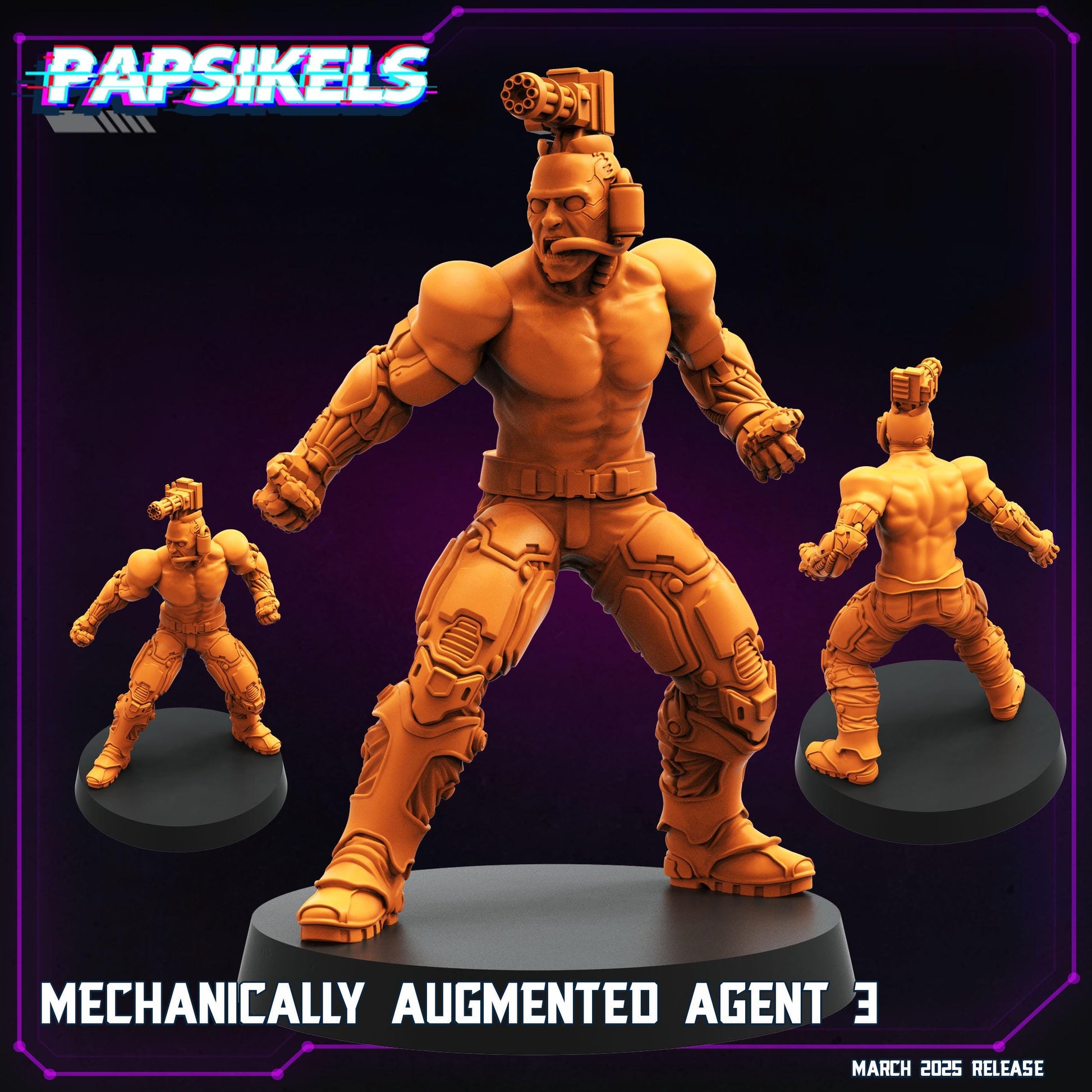 Mechanically augmented agents - Resin Miniature - Tabletop miniature - Fantasy Miniature - 32mm - D&D - Sci-fi Miniature - Papsikel