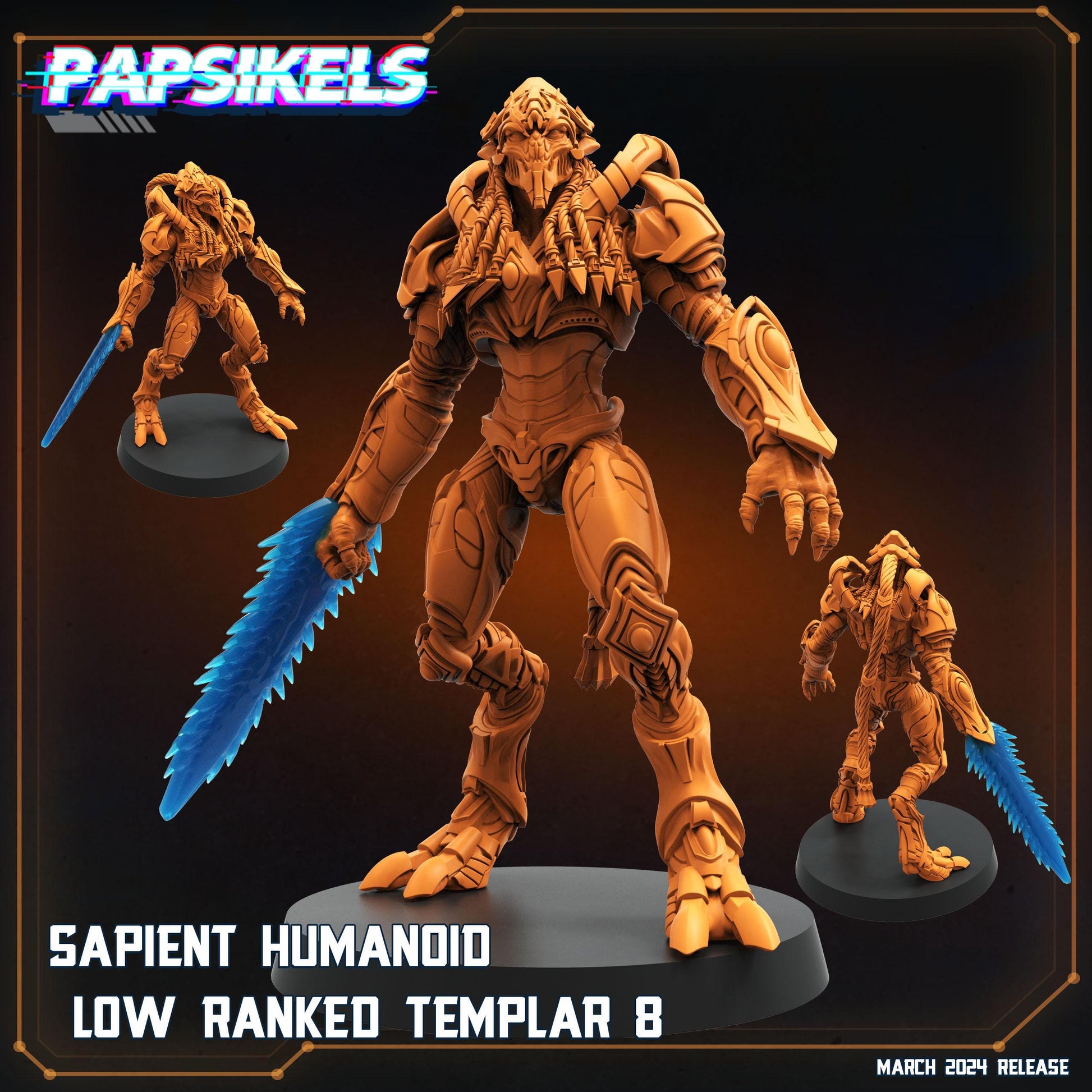 Sapient Humanoids - Resin Miniature - Tabletop miniature - Fantasy Miniature - 32mm - D&D - Sci-fi Miniature - Papsikel