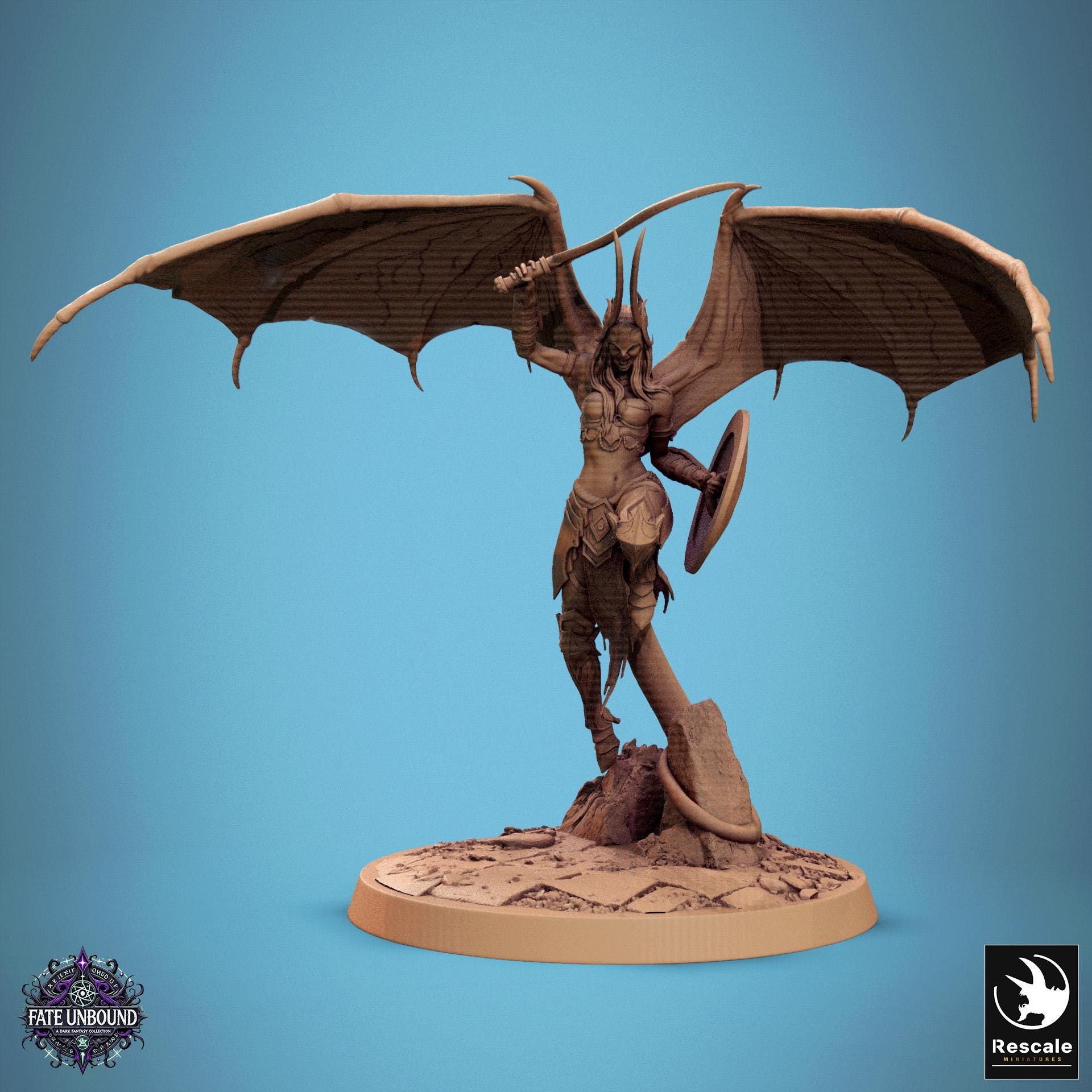 Cambion - Resin Miniature - Tabletop miniature - Fantasy Miniature - 32mm - D&D - Sci-fi Miniature - Papsikel DnD