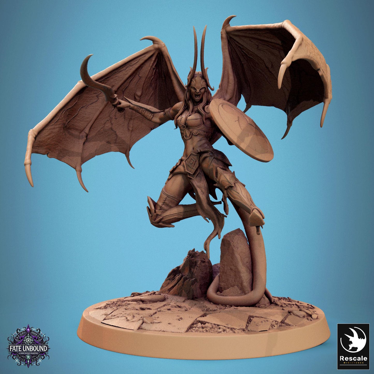 Cambion -  Resin Miniature - Tabletop  miniature - Fantasy Miniature - 32mm - D&D -  Sci-fi Miniature - Papsikel DnD