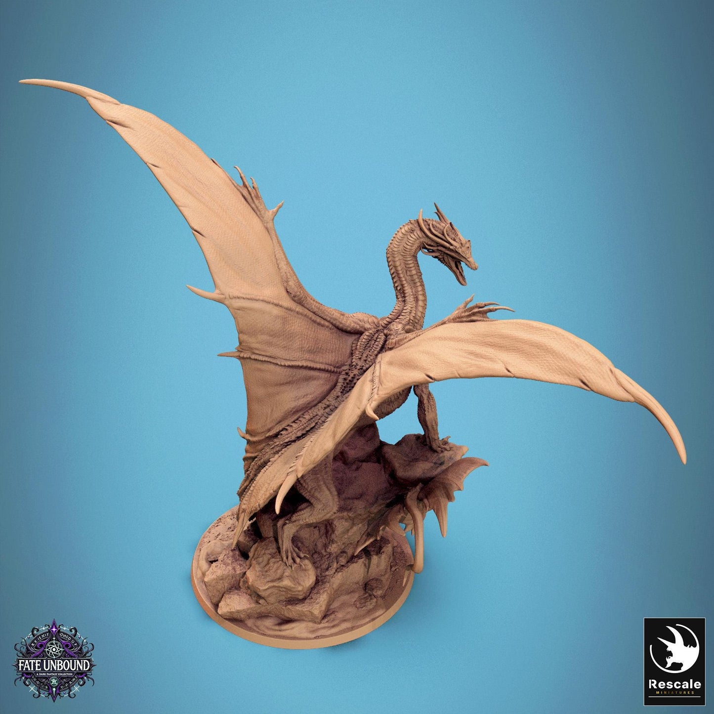 Copper Dragon -  Resin Miniature - Tabletop  miniature - Fantasy Miniature - 32mm - D&D -  Sci-fi Miniature - Papsikel DnD