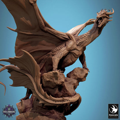 Copper Dragon -  Resin Miniature - Tabletop  miniature - Fantasy Miniature - 32mm - D&D -  Sci-fi Miniature - Papsikel DnD