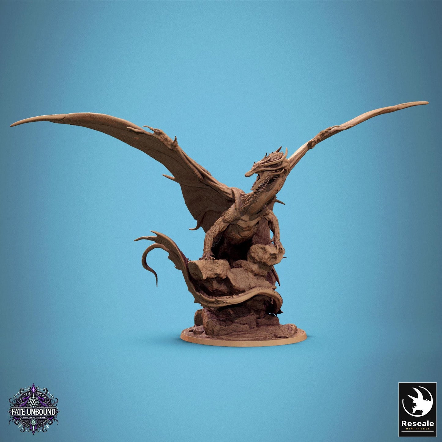 Copper Dragon - Resin Miniature - Tabletop miniature - Fantasy Miniature - 32mm - D&D - Sci-fi Miniature - Papsikel DnD