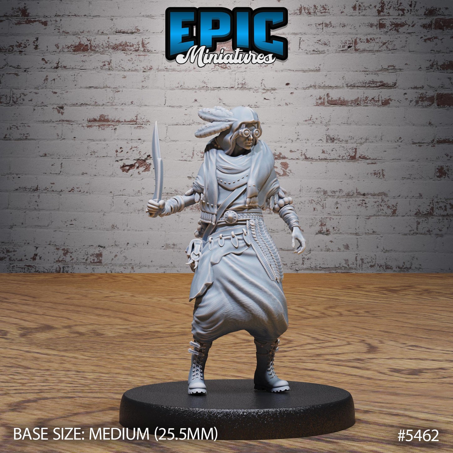 Desert Duid -  Resin Miniature - Tabletop  miniature - Fantasy Miniature - 32mm - D&D -  Sci-fi Miniature