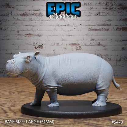 Hippo - Resin Miniature - Tabletop miniature - Fantasy Miniature - 32mm - D&D - Sci-fi Miniature