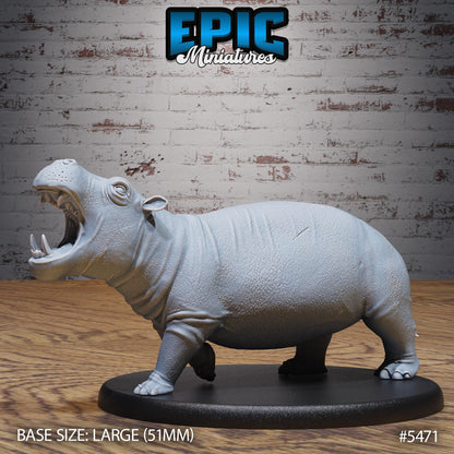 Hippo - Resin Miniature - Tabletop miniature - Fantasy Miniature - 32mm - D&D - Sci-fi Miniature