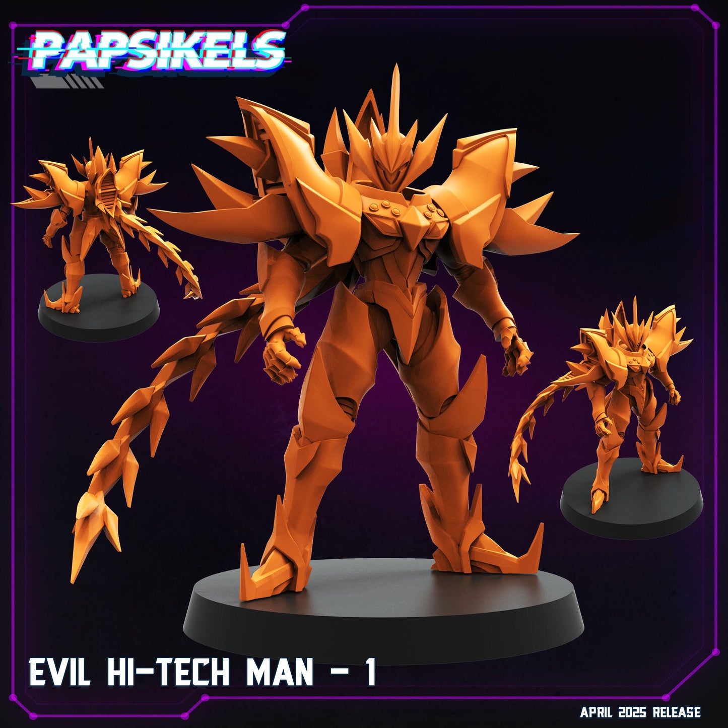 Evil Hi Tech Man -  Resin Miniature - Tabletop  miniature - Fantasy Miniature - 32mm - D&D -  Sci-fi Miniature - Papsikel